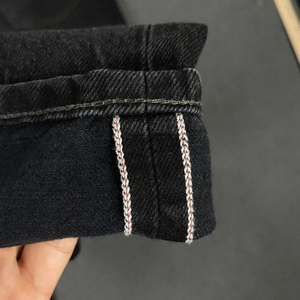 Banana Republic Selvedge Straight Jeans Mens 34x34 Black Italian Denim Heritage